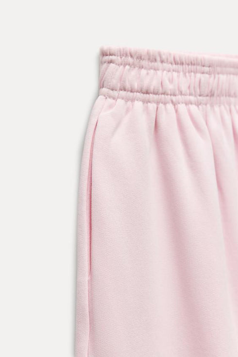 ZARA CARROT FIT PLUSH FLEECE TROUSERS